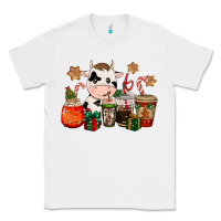 White cow coffee cups christmas Classic Tee - CowGirlArtShop
