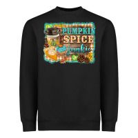Black pumpkin spice junkie Heavyweight Sweatshirt - BarkalooDesign