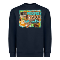 Navy pumpkin spice junkie Heavyweight Sweatshirt - BarkalooDesign