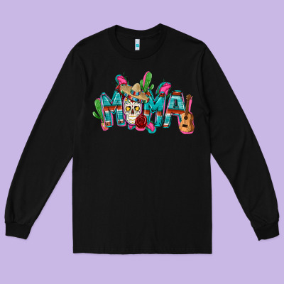 Mexican Mama Mother's Day Long Sleeve Tee Designed By Fadigitalartstudio