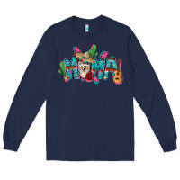 Navy Mexican mama Mother's Day Long Sleeve Tee - FaDigitalArtStudio