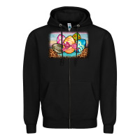 Black easter egg background Zipper Hoodie - BarkalooDesign