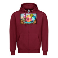 Burgundy easter egg background Zipper Hoodie - BarkalooDesign