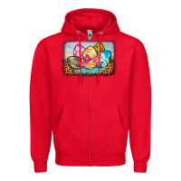 Red easter egg background Zipper Hoodie - BarkalooDesign