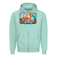 Seafoam easter egg background Zipper Hoodie - BarkalooDesign