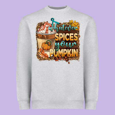 Whatever Spıces Your Pumpkin Heavyweight Sweatshirt Designed By Barkaloodesign