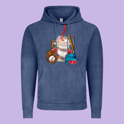 Baseball Frappe Coffee Vintage Hoodie Designed By Fadigitalartstudio