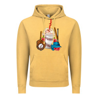 Vintage Mustard Baseball Frappe Coffee Vintage Hoodie - FaDigitalArtStudio