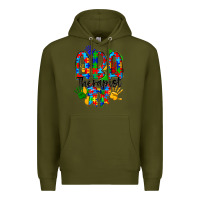 Army Green aba therapist Premium Hoodie - CowhideDigitalArt