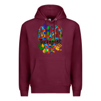 Burgundy aba therapist Premium Hoodie - CowhideDigitalArt