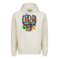 Oatmeal Heather aba therapist Premium Hoodie - CowhideDigitalArt
