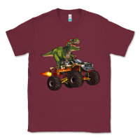 Burgundy monster truck and t rex dinosaur Classic Tee - Artiststas