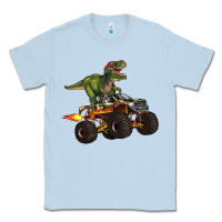 Dusty Blue monster truck and t rex dinosaur Classic Tee - Artiststas