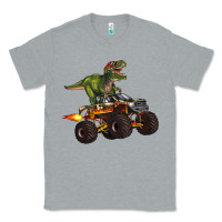 Heather Grey monster truck and t rex dinosaur Classic Tee - Artiststas
