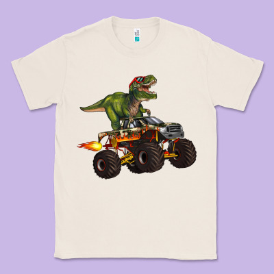 Monster Truck And T Rex Dinosaur Classic Tee Designed By Artiststas