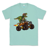 Seafoam monster truck and t rex dinosaur Classic Tee - Artiststas