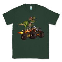 Sports Green monster truck and t rex dinosaur Classic Tee - Artiststas