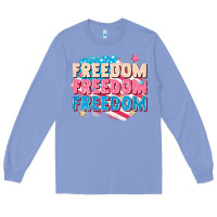 Colony Blue Freedom freedom freedom Long Sleeve Tee - FaDigitalArtStudio