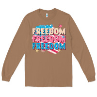 Toasted Coconut Freedom freedom freedom Long Sleeve Tee - FaDigitalArtStudio
