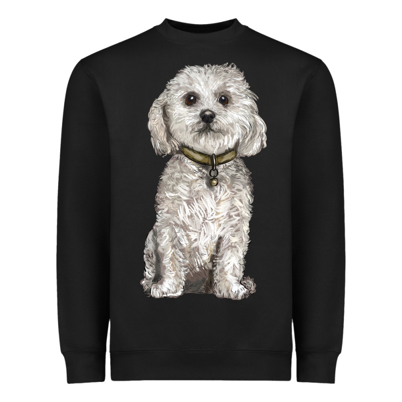 Bichon Frise Dog Heavyweight Sweatshirt by BarkalooDesign | Teevron