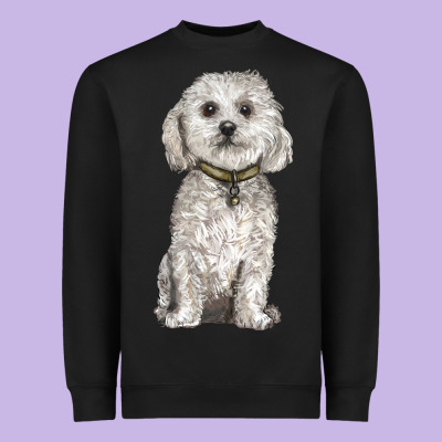 Bichon Frise Dog Heavyweight Sweatshirt Designed By Barkaloodesign