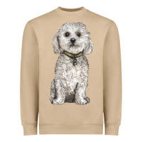 Mushroom bichon frise dog Heavyweight Sweatshirt - BarkalooDesign