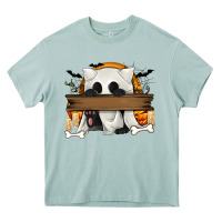 Arona Personalized Halloween Ghost Cat Heavy Core Tee - texasbilliewilder