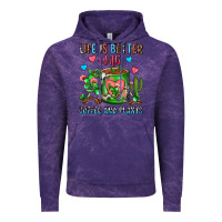 Cloud Purple Life Is Better With Coffee And Plants Cactus Coffe Vintage Hoodie - FaDigitalArtStudio