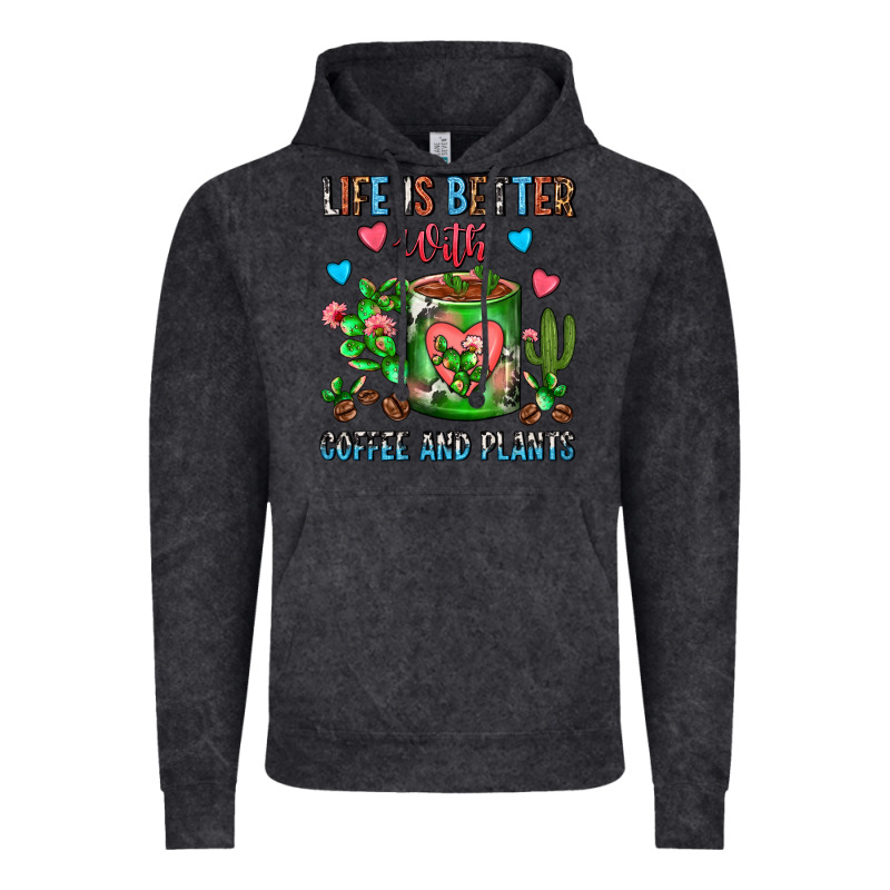 Life Is Better With Coffee And Plants Cactus Coffe Vintage Hoodie by FaDigitalArtStudio | Teevron