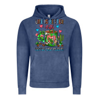 Vintage Denim Life Is Better With Coffee And Plants Cactus Coffe Vintage Hoodie - FaDigitalArtStudio