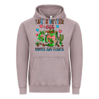 Vintage Zinc Life Is Better With Coffee And Plants Cactus Coffe Vintage Hoodie - FaDigitalArtStudio