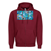 Burgundy dolphin  mug Zipper Hoodie - BarkalooDesign