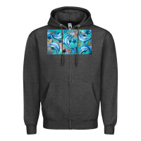 Charcoal Heather dolphin  mug Zipper Hoodie - BarkalooDesign