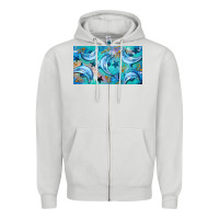 Dove Grey dolphin  mug Zipper Hoodie - BarkalooDesign
