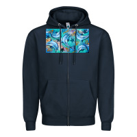 Navy dolphin  mug Zipper Hoodie - BarkalooDesign