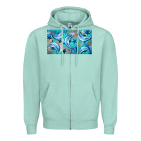 Seafoam dolphin  mug Zipper Hoodie - BarkalooDesign