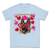 Dusty Blue valentine's german shepherd Classic Tee - RanaPortraitStore
