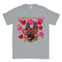 Heather Grey valentine's german shepherd Classic Tee - RanaPortraitStore