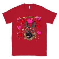Red valentine's german shepherd Classic Tee - RanaPortraitStore