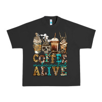 Pigment Black coffee makes me feel alive skeleton coffee cups Urban Heavy Tee - Jasminsmagicworld