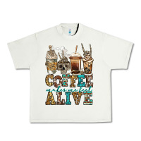 Pistachio coffee makes me feel alive skeleton coffee cups Urban Heavy Tee - Jasminsmagicworld
