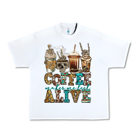 White coffee makes me feel alive skeleton coffee cups Urban Heavy Tee - Jasminsmagicworld