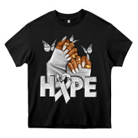 Black hope white ribbon lung cancer nails Heavy Core Tee - NancyCooperArtShop