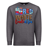 Charcoal Heather Red white loaded tea Premium Sweatshirt - AdoDesignShop