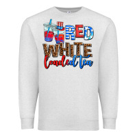 Oatmeal Heather Red white loaded tea Premium Sweatshirt - AdoDesignShop