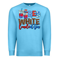 Ocean Blue Red white loaded tea Premium Sweatshirt - AdoDesignShop