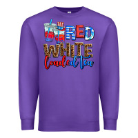 Purple Red white loaded tea Premium Sweatshirt - AdoDesignShop