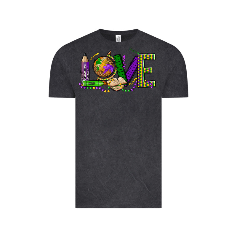 Love Teacher Mardi Gras Vintage Tee by OliviaCreatesArt | Teevron