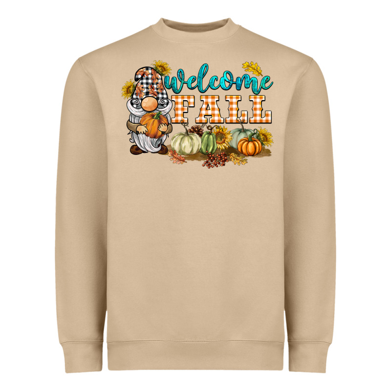 Welcome Fall Gnome Heavyweight Sweatshirt by BarkalooDesign | Teevron