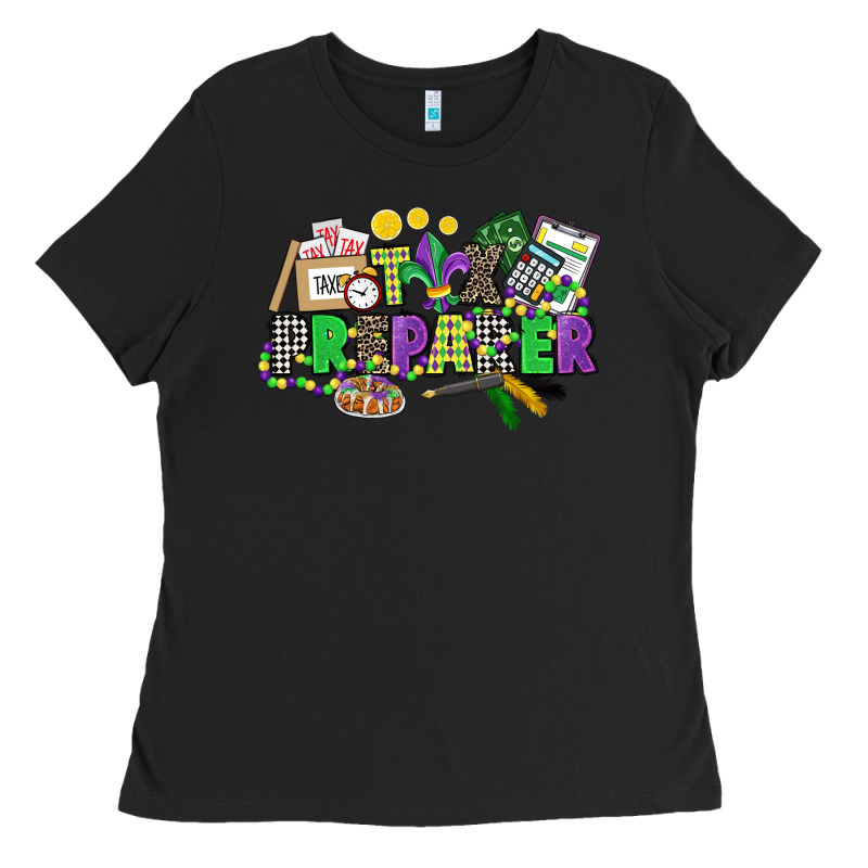 Tax Preparer Mardi Gras Ladies Tee by CowGirlArtShop | Teevron